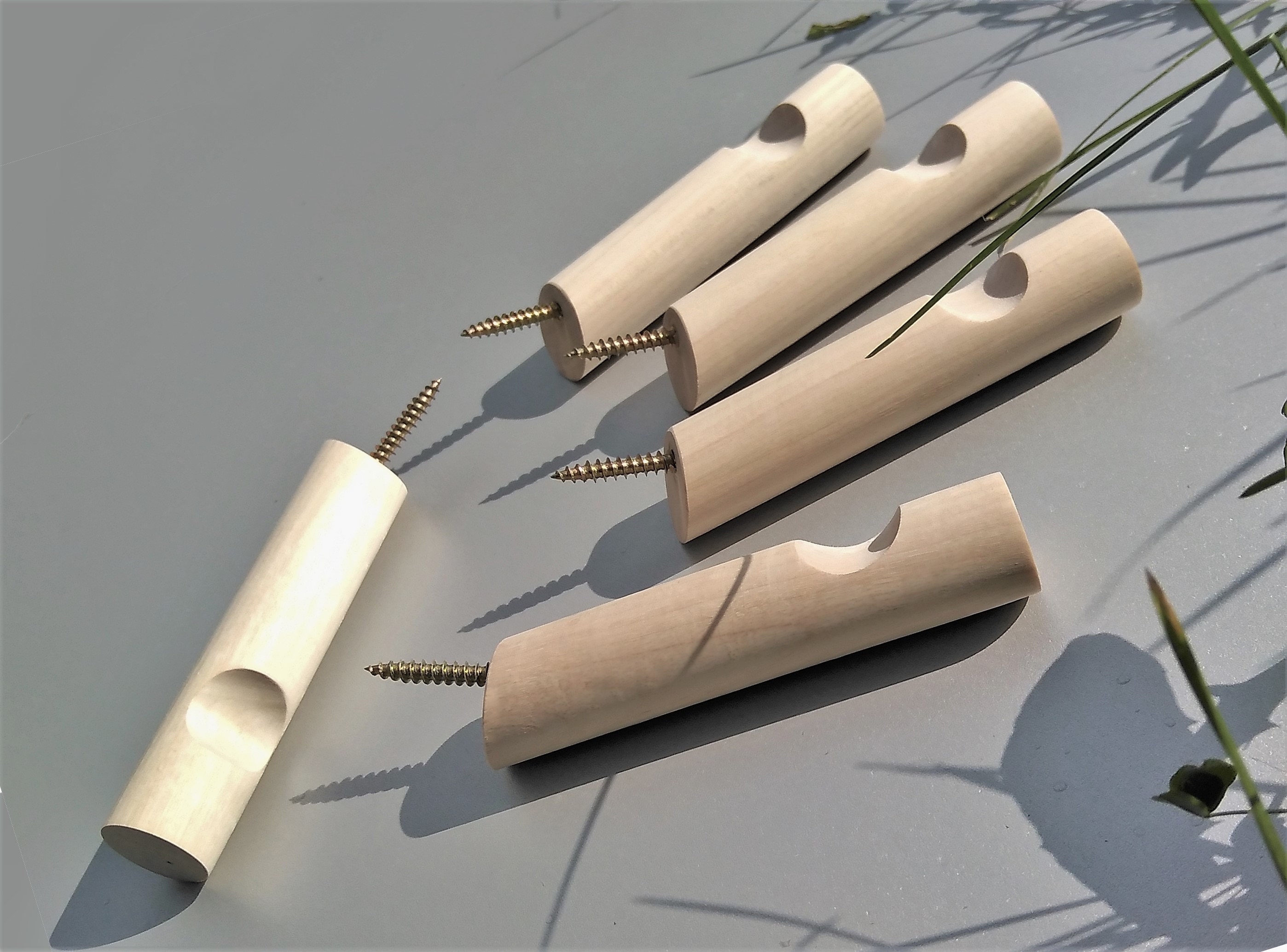 Wood Wall Hook. Modern Wood Plant Hanger. Macrame holder. Etsy