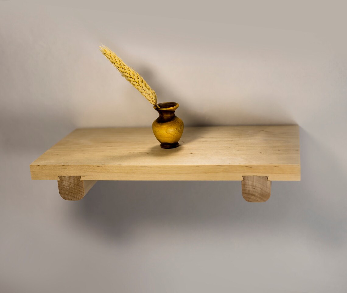 Set of rectangular shelf with two hooks/ Rectangular shelf Etsy