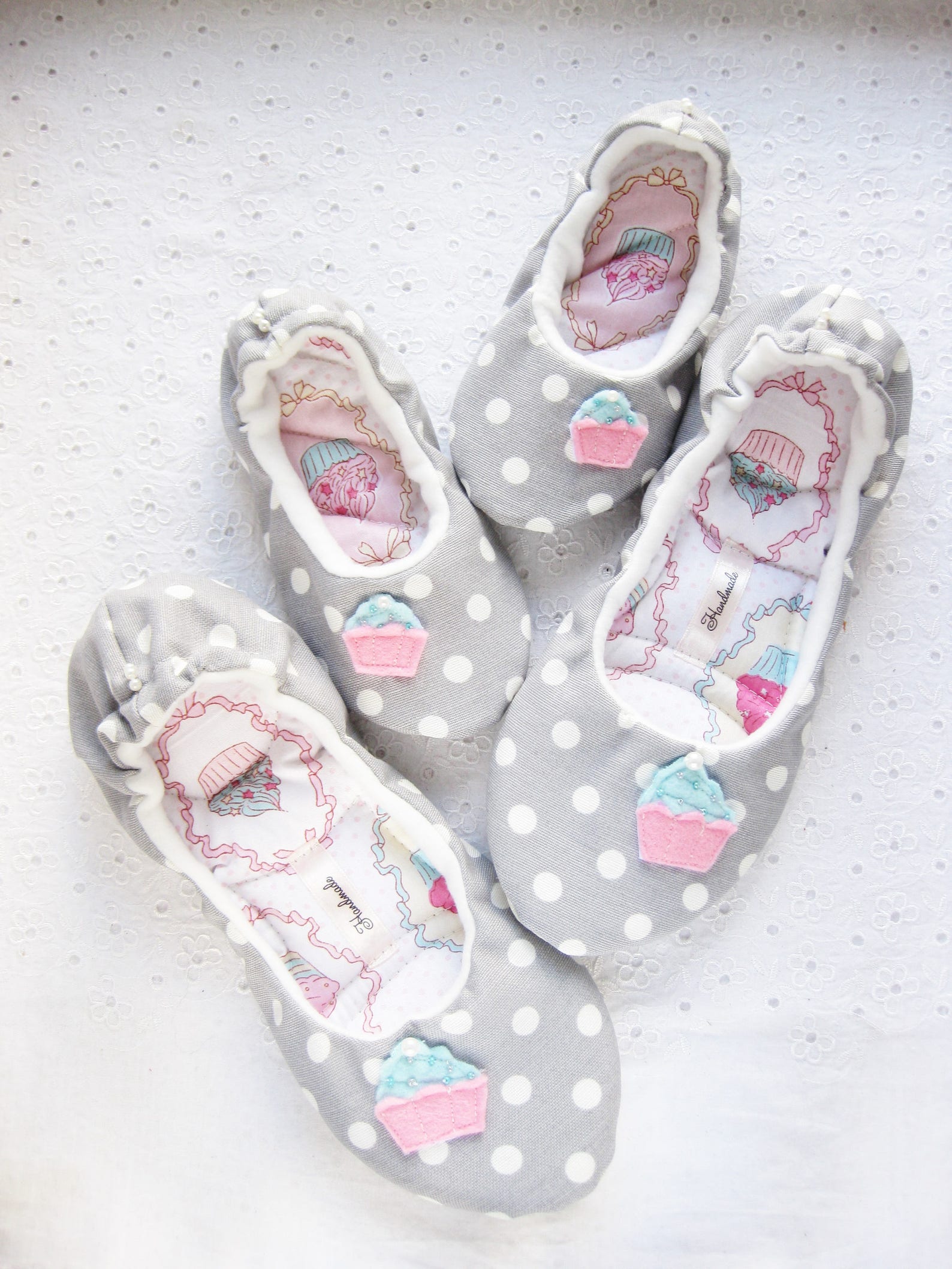 women slippers, cakes , ballet flats, cotton slippers, ballet slippers, gift women, gift girl, healthy home shoes, handmade slip