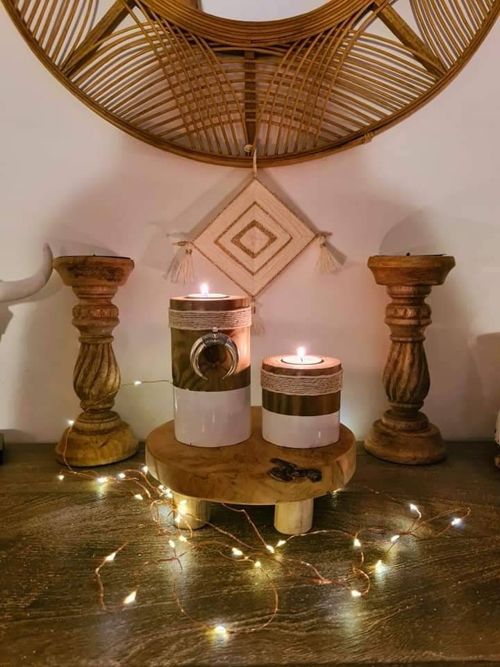 Bougeoirs Bohème Blanc