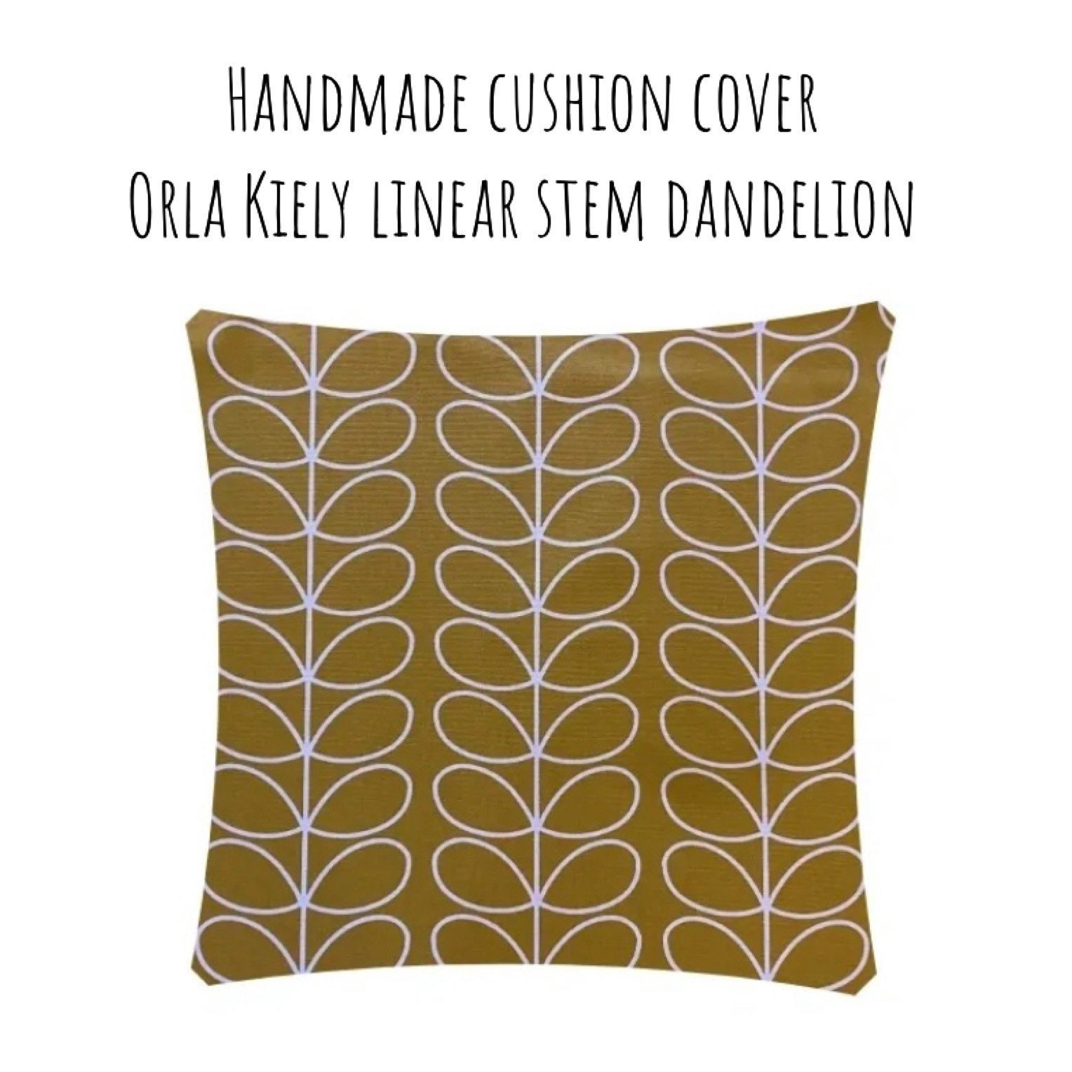 Handmade Cushion Cover Using Linear Stem Dandelion Fabric 4 Size