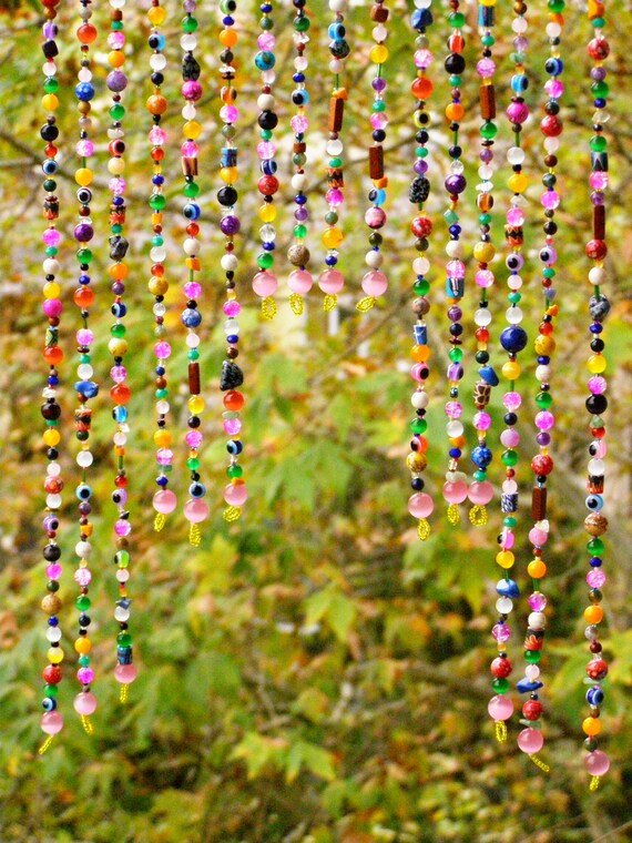 Hippie Door Bead Curtain Beaded Door Curtain Doorway Etsy