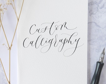 Luxury Custom Calligraphy Card – Hand Lettered Personalised Message – Elegant Gift or Keepsake – Wedding, Anniversary, Special Occasion