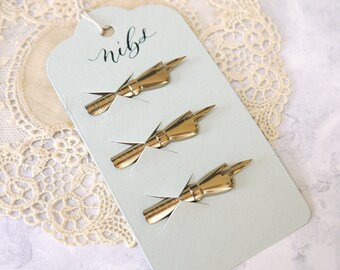 Leonardt Index Nib Set of 3 – Beginner Calligraphy Nibs for Modern & Copperplate Writing