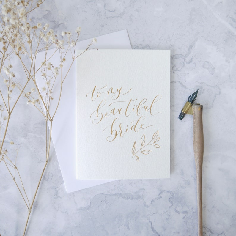 Card For Bride From Groom On Wedding Day Personalised Etsy