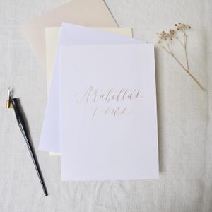 Hochzeits-Lesebuch-Cover - Personalisierte Kalligraphie-Ordner für Gelübde, Reden & Zeremonie Worte A5