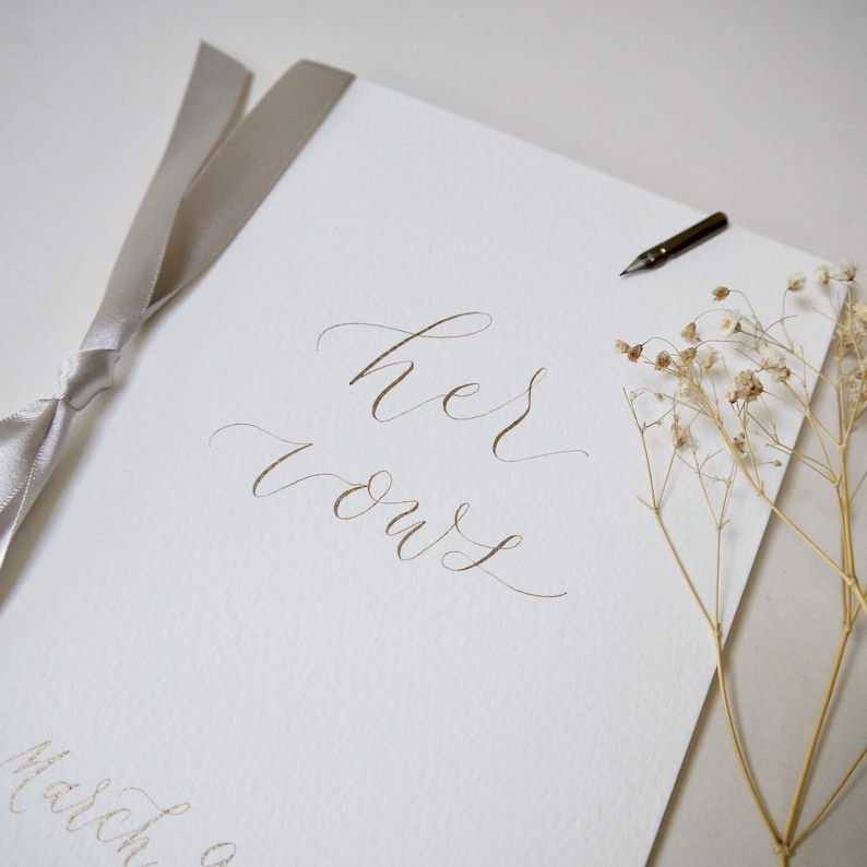 Personalised Celebrant Folder A5 – Handwritten Calligraphy Ceremony ...