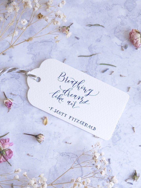 Items Similar To Love Quotes On Gift Tags Custom Calligraphy