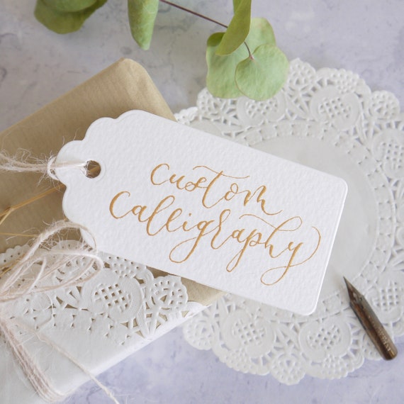 PERSONALISED SHABBY CHIC BLACK 15 HANDMADE BY TAG INC TWINE