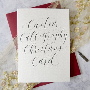 Personalisierte Weihnachtskarte - Handgeschriebenes Kalligraphie Zitat, personalisierte Weihnachtskarte für Sie, Carol Lyric Andenken Geschenk