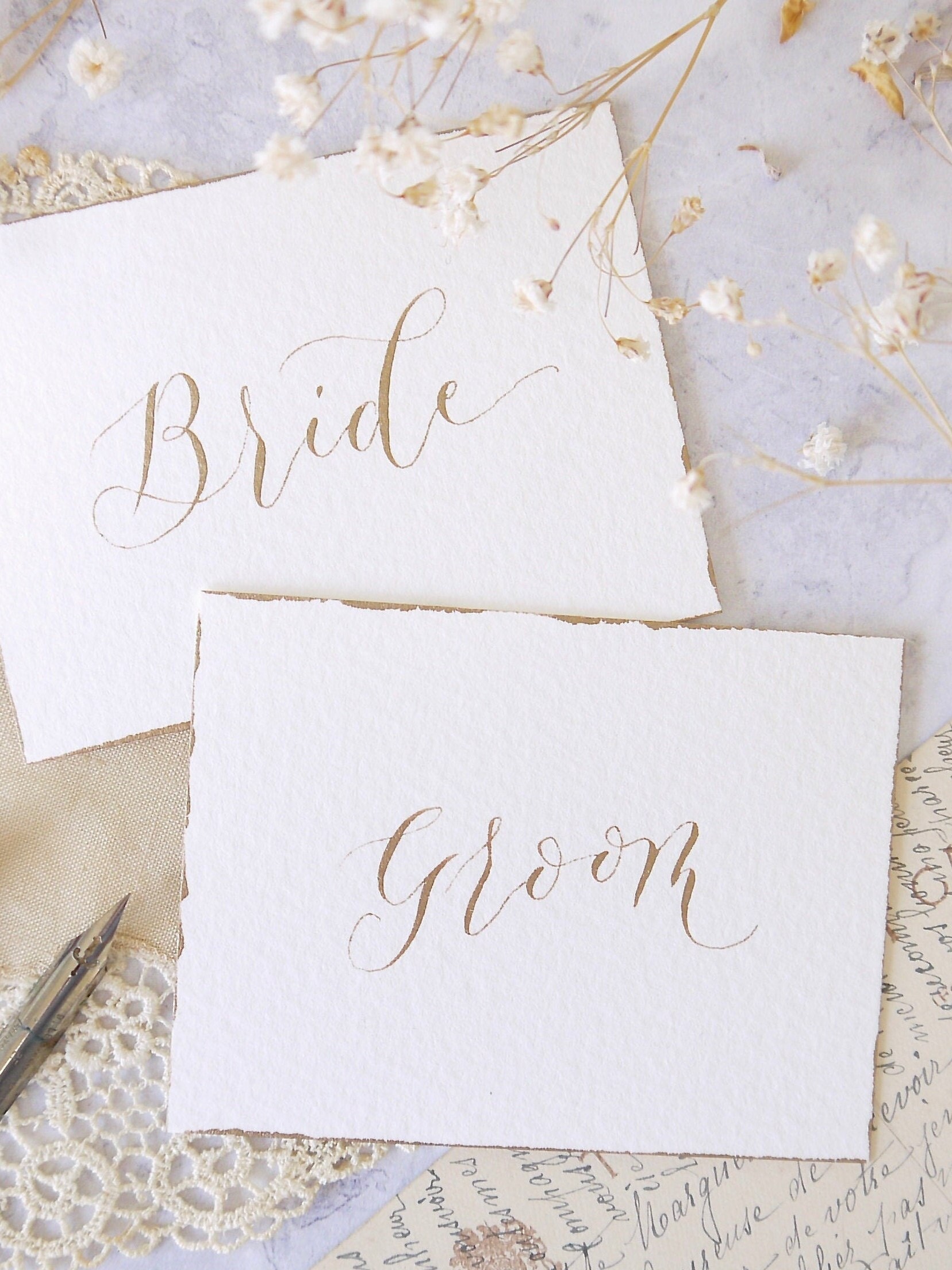 Personalised Wedding Place Cards Handwritten Luxury Calligraphy
