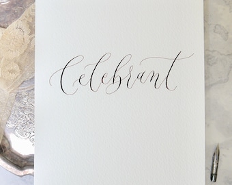Personalised Celebrant Folder A5 – Handwritten Calligraphy Ceremony Keepsake, Wedding Vow Book Cover