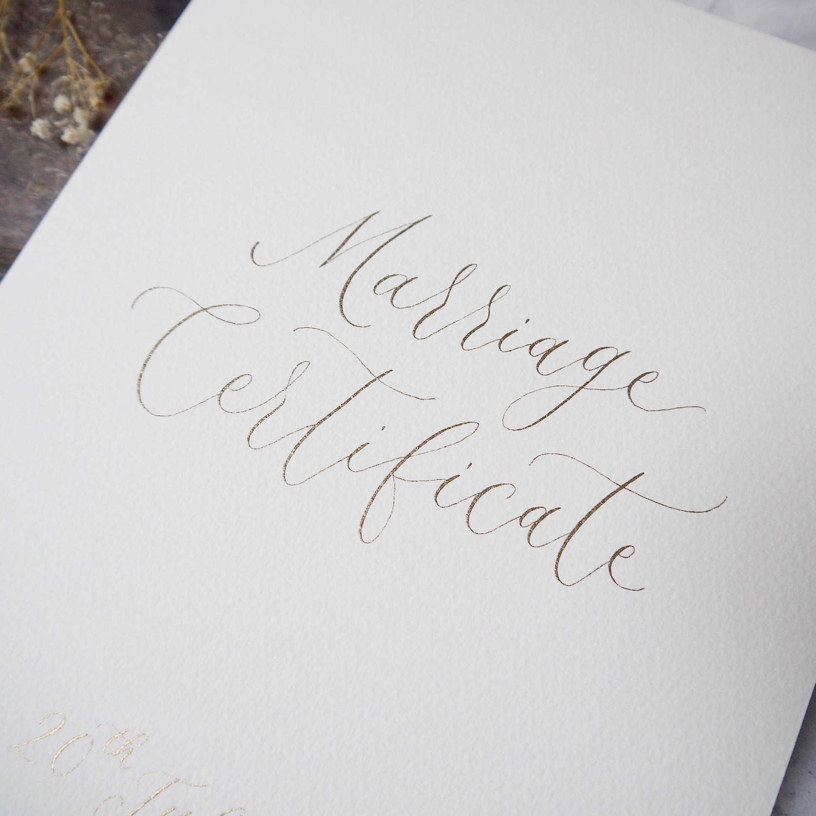 Officient Folder A4 Marriage Certificate Folder | Personalised Wedding Vows Holder ...