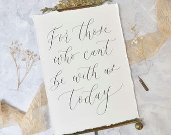 Personalized Calligraphy Wedding Sign: Guest Book & Favor Table Card