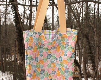 Reversible 2 in 1 Easter and Spring Tote Bag