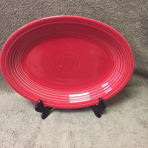 Oval Platter (11 5/8) from Contemporary Fiesta's "Scarlet" Pattern