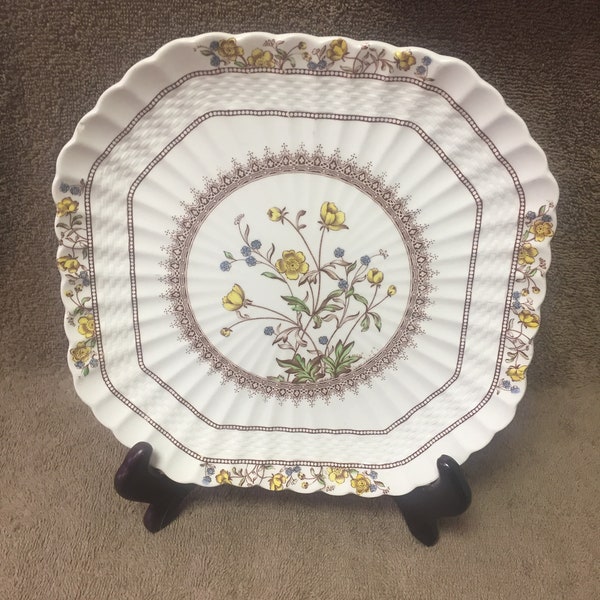 Square Luncheon Plate(8 3/4) from Spode's "Buttercup" Pattern