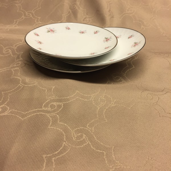 Three Bread Plates (6 3/8") from Noritake's "Mabel" Pattern