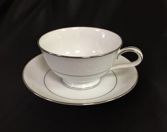 2 Cups (2 1/4", Footed) and Saucers from Noritake's "Whitehall" Pattern