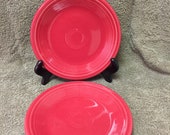 Two Salad Plates (7 1 4 quot ) from Contemporary Fiesta 39 s quot Scarlet quot Pattern