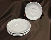 Four Saucers (5 7 8 quot ) from Fiesta 39 s Contemporary quot Periwinkle quot Pattern
