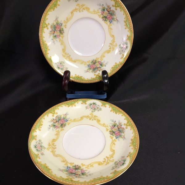 Two Saucers (5 1/2") Only from Noritake's "Charoma" Pattern