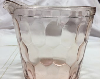 Ice Bucket (5 1/4") Without Metal Handle from Jeannette's "Hex Optic Pink" Pattern