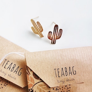 Cactus Stud Earrings,Bestseller Gold Cactus Stud Earrings,Dainty Earrings,Minimalist Cartilage Earrings,Summer Boho Trendy Cactus Earring