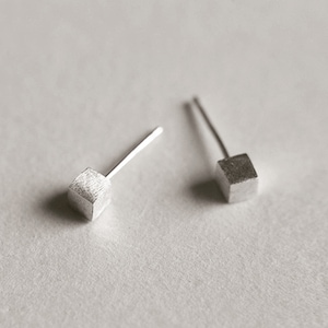 Square Studs Sterling Silver Tiny Earrings,Cube Tiny Studs,Square Studs,Minimalist Silver Earrings,Packed in a Teabag,Silver Square Earrings