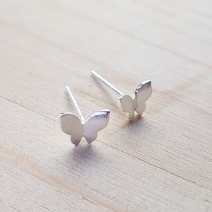 Small Butterfly Stud Earrings,Sterling Silver Butterfly Tiny Studs,Cartilage Earrings,Gift Ready,Tiny Dainty Butterfly,Delicate Earrings