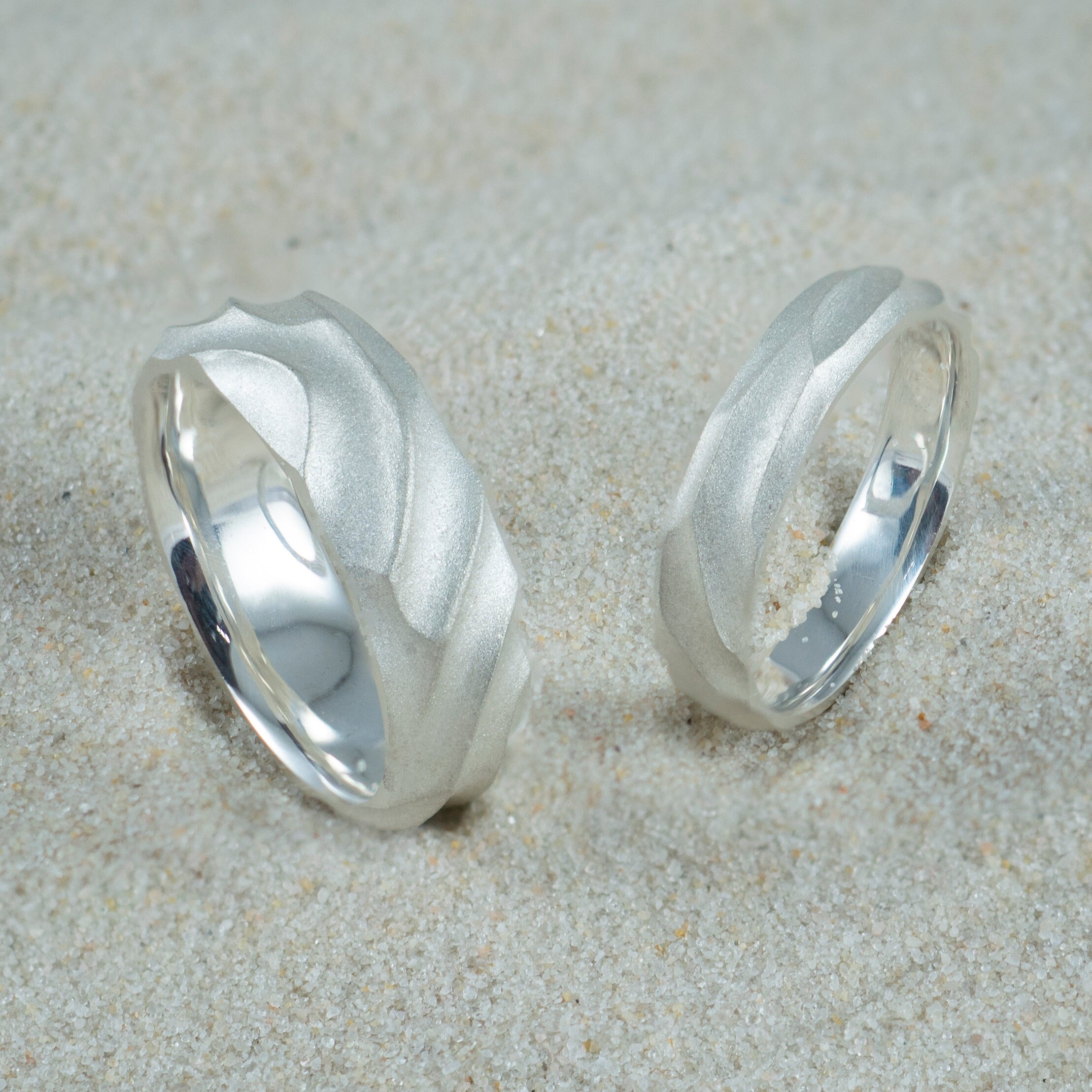 Dune Wedding Rings sand dunes Etsy