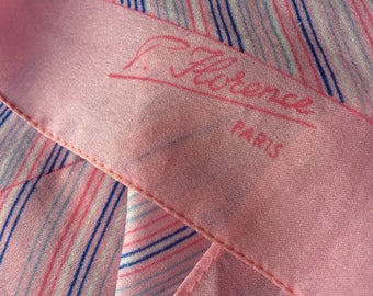 Vintage Scarf pink P. Florence Paris.
