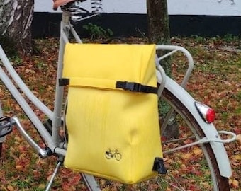 Sacoche vélo/sac à dos unisexe étanche pour cyclistes de couleur Jaune