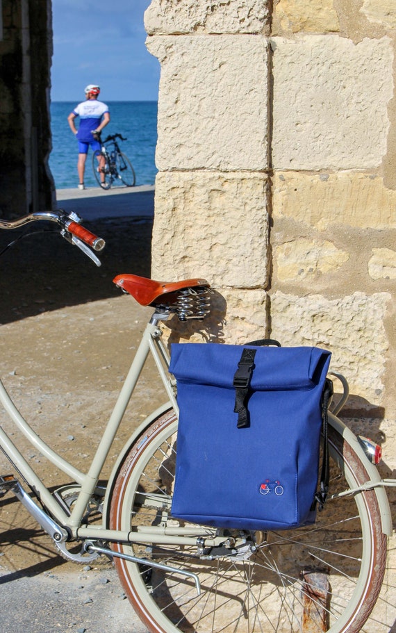 Sacoche vélo à rouler pour porte-bagage arrière et sac unisexe étanche de  couleur Bleu -  France