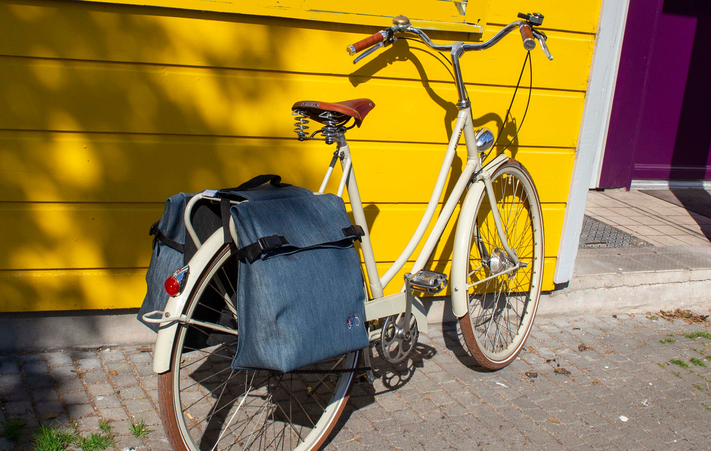 Beenmerg Menselijk ras Voorman Dubbele fietstas voor bagagedrager achter unisex en - Etsy Nederland
