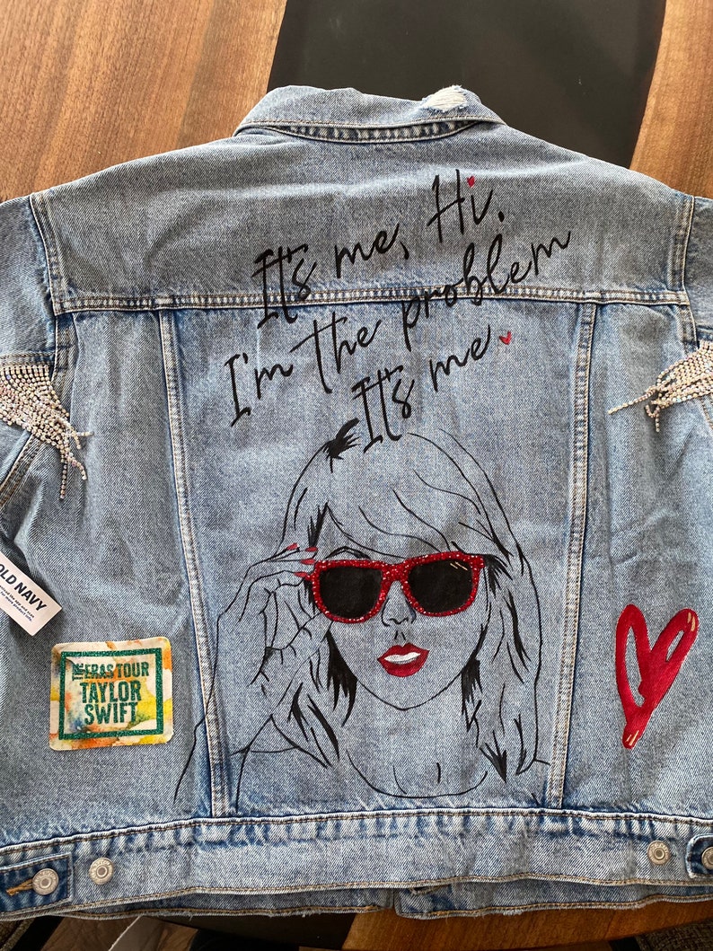 Custom Hand Painted Taylor Swift Eras Tour Jean Jacket - Etsy Hong Kong