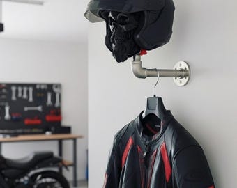 Limited-Edition Stainless-Steel Skull Helmet Holder
