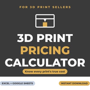 Tabellenkalkulation zur Berechnung der 3D-Druckkosten (Excel, Google Sheets)
