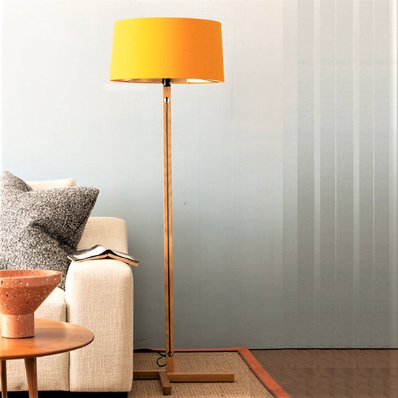 Gold and sale navy floor lamp