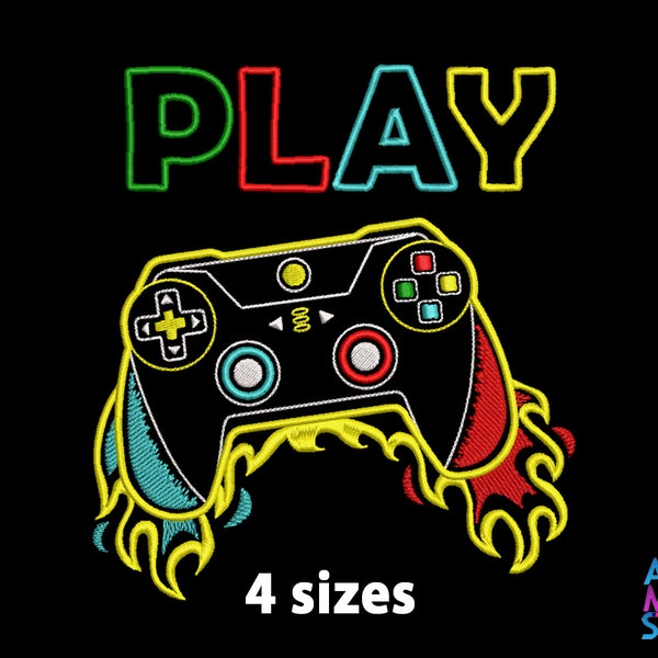 Game Controller Machine Embroidery Design