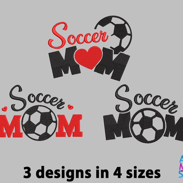 Soccer MOM Machine Embroidery Design