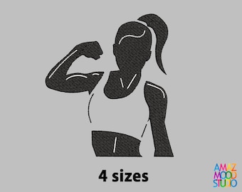Fitness girl Machine Embroidery Design