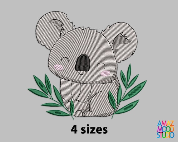 Cute Koala Machine Embroidery Design - Etsy