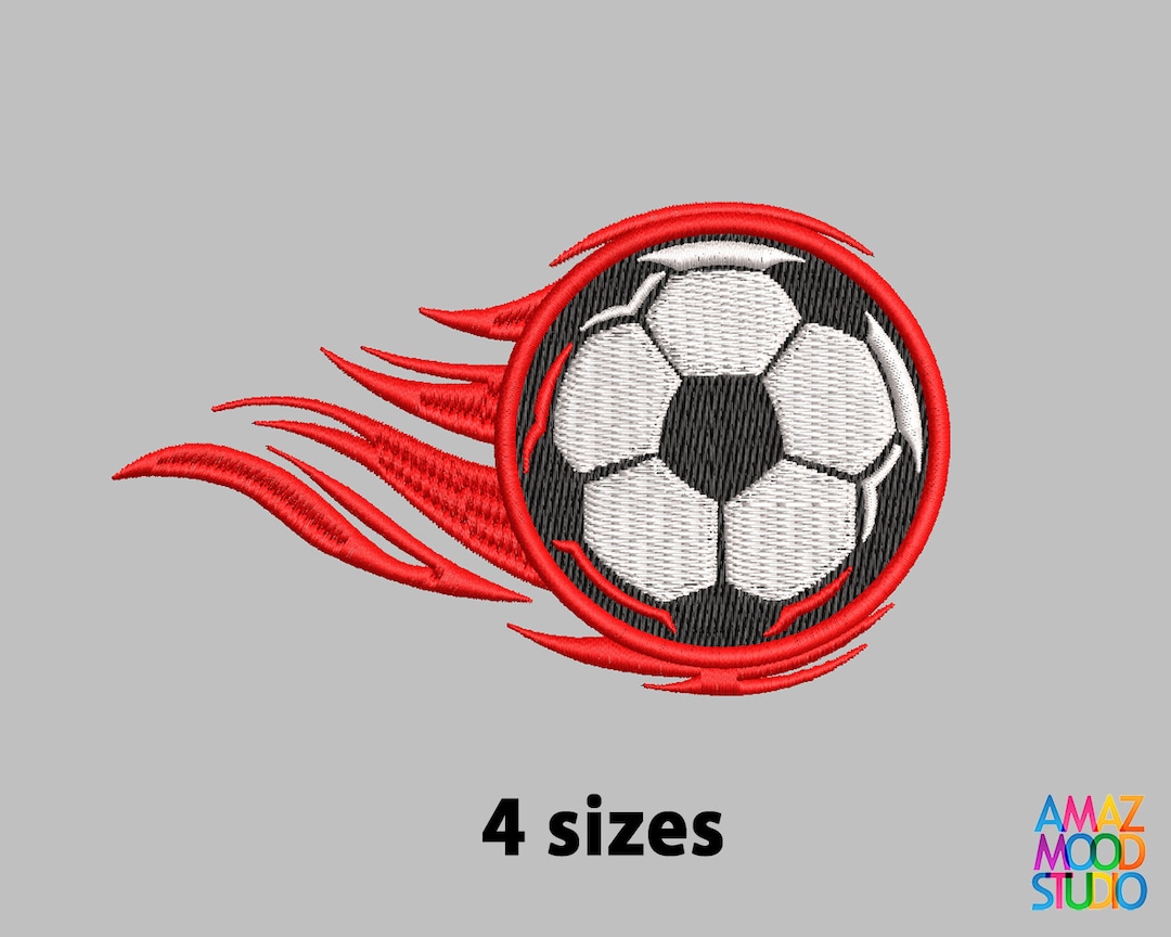 Soccer Ball Machine Embroidery Design Etsy