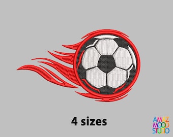 Soccer Ball Machine Embroidery Design