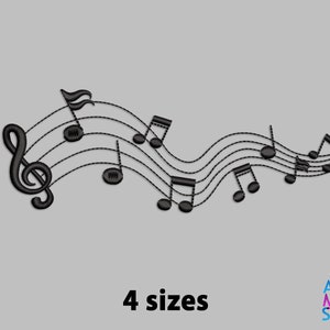 Musical notes Music Machine Embroidery Design
