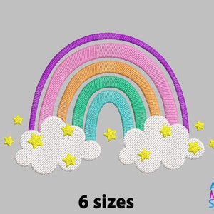 Rainbow Machine Embroidery Design