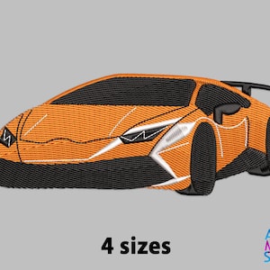 Sport car Machine Embroidery Design