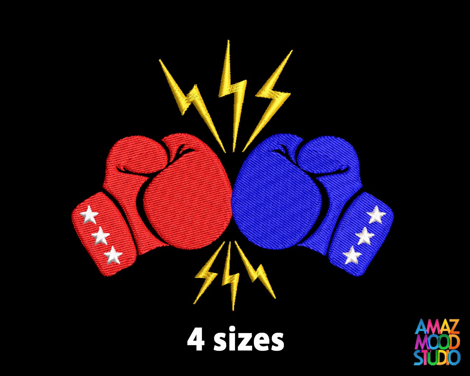 Boxing gloves Machine Embroidery Design