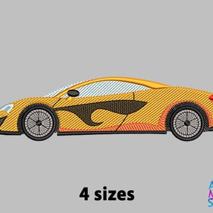 Sport car Machine Embroidery Design